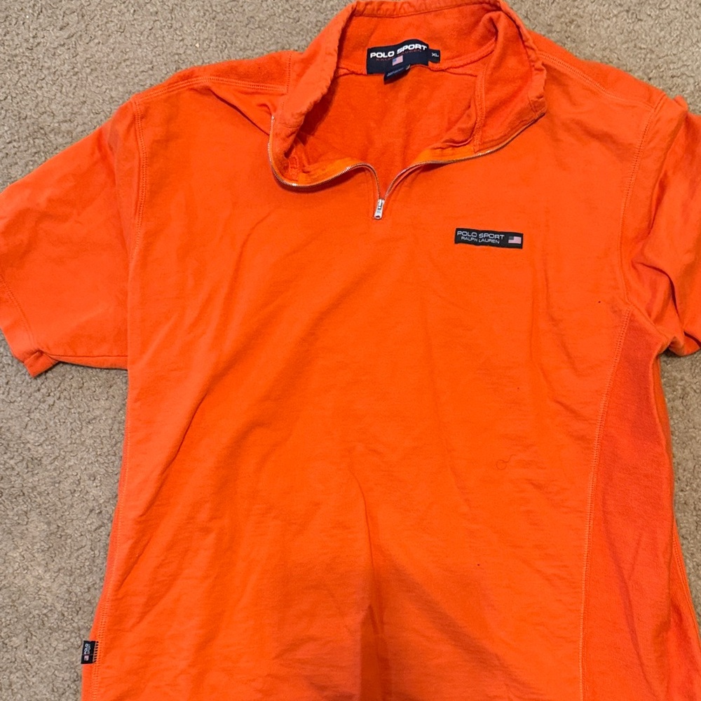 Polo by Ralph Lauren Men's Bright Orange Polo Shirt